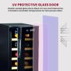 Koolatron Deluxe 12 Bottle Wine Cooler with Beech Wood Racks, Black, Thermoelectric Wine Fridge, 1 cu. ft. Freestanding Wine Refrigerator, Red, White and Sparkling Wine Storage for Kitchen or Home Bar