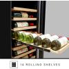 Koolatron Kenmore 111 Bottle Wine Fridge – Freestanding Wine Cooler with Glass Door, 18 In Beverage Can Refrigerator Dual temperature zone, Ideal for Red, White & Sparkling Wine