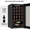 Koolatron Urban Series 12 Bottle Wine Cooler Refrigerator Dual Zone Thermoelectric Wine Fridge Freestanding Wine Cellar for Red White Sparkling Wine Ideal for Kitchen Apartment RV(24 Bottles)
