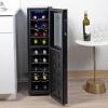 Koolatron Urban Series 12 Bottle Wine Cooler Refrigerator Dual Zone Thermoelectric Wine Fridge Freestanding Wine Cellar for Red White Sparkling Wine Ideal for Kitchen Apartment RV(18 bottles (8 upper  10 lower))