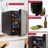 Koolatron Urban Series 20 Bottle Wine Cooler, Black Thermoelectric Wine Fridge, Freestanding Wine Refrigerator for Home Bar, Small Kitchen, Apartment, Condo, Cottage, RV(20 Bottle)