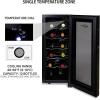 Koolatron Urban Series 20 Bottle Wine Cooler, Black Thermoelectric Wine Fridge, Freestanding Wine Refrigerator for Home Bar, Small Kitchen, Apartment, Condo, Cottage, RV(12 Bottle)