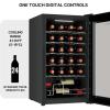 Koolatron Wine Fridge – Wine Cooler, 10 Bottle Wine Cabinet for Champagne, Red, White Wine, Thermoelectric Freestanding Celler For Bar, Home, Kitchen, Paned Glass Door(24 Bottle)