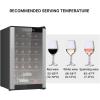 Koolatron Wine Fridge – Wine Cooler, 10 Bottle Wine Cabinet for Champagne, Red, White Wine, Thermoelectric Freestanding Celler For Bar, Home, Kitchen, Paned Glass Door(24 Bottle)