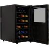 Koolatron 18 Bottle Wine Fridge – Wine Cooler with Glass Door, 1.7 cu. ft (48L), Beverage Can Refrigerator, Digital Temperature Control/Dual temperature zone, Ideal for Red, White & Sparkling Wine