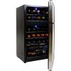 Koolatron 24 Bottle Wine Cooler Black Compressor Wine Fridge | 2.4 cu ft (68 L) Freestanding Wine Cellar | Red White & Sparkling Wine Storage | UV-Blocking Glass | Home Bar Kitchen Apartment Condo(29 Bottle)