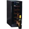 Koolatron Deluxe 12 Bottle Wine Cooler with Beech Wood Racks, Black, Thermoelectric Wine Fridge, 1 cu. ft. Freestanding Wine Refrigerator, Red, White and Sparkling Wine Storage for Kitchen or Home Bar