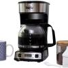 Total Chef Drip Coffee Maker – 12-Cup Programmable Coffee Machine With Glass Pot, Pause and Pour, Auto Shut-Off, Large Water Reservoir, Reusable Filter, Dishwasher Safe Carafe, Percoladora de Café