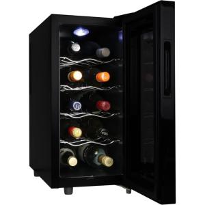 Koolatron 28 Bottle Wine Fridge – Wine Cooler with Glass Door, 3.5 cu. ft (100L), Beverage Can Refrigerator, Digital Temperature Control/Dual Temperature Zone, Ideal for White, Red, Sparkling Wine(10 Bottle)