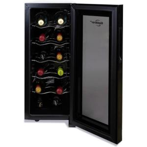 Koolatron Urban Series 12 Bottle Wine Cooler, Thermoelectric Wine Fridge, 1 cu. ft. Freestanding Wine Refrigerator for Home Bar, Small Kitchen, Apartment, Condo, Cottage, RV