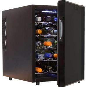 Koolatron Urban Series 20 Bottle Wine Cooler, Black Thermoelectric Wine Fridge, Freestanding Wine Refrigerator for Home Bar, Small Kitchen, Apartment, Condo, Cottage, RV(20 Bottle)