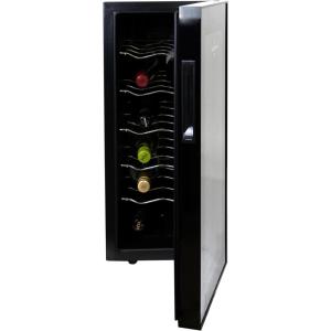 Koolatron Urban Series 20 Bottle Wine Cooler, Black Thermoelectric Wine Fridge, Freestanding Wine Refrigerator for Home Bar, Small Kitchen, Apartment, Condo, Cottage, RV(12 Bottle)