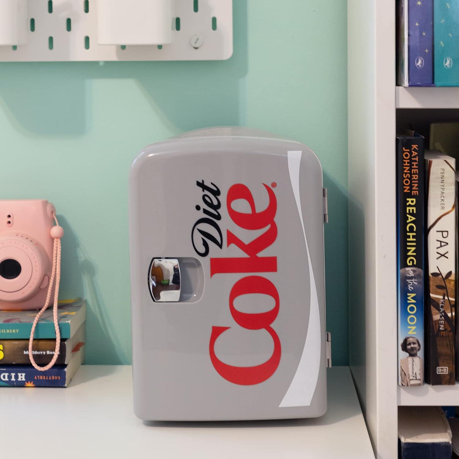 image:imageCocaCola Diet Coke DC04 4 Liter42 Quarts 6 Can Portable Mini CoolerFridge Beverages Baby Food Skincare and MedicationsUse at Home Office Dorm Car RV or Boatwith AC amp DC Plugs Gray