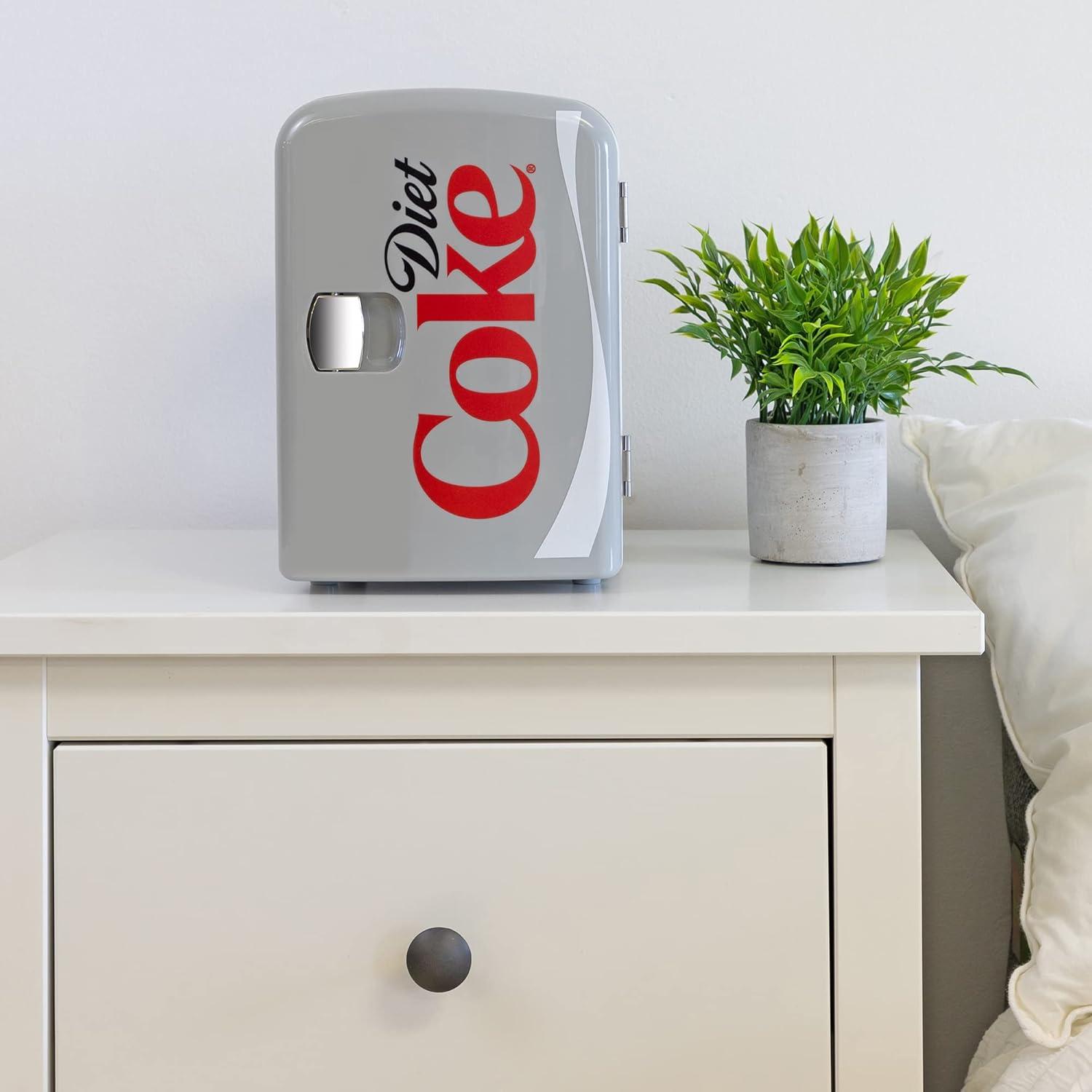 image:imageCocaCola Diet Coke DC04 4 Liter42 Quarts 6 Can Portable Mini CoolerFridge Beverages Baby Food Skincare and MedicationsUse at Home Office Dorm Car RV or Boatwith AC amp DC Plugs Gray