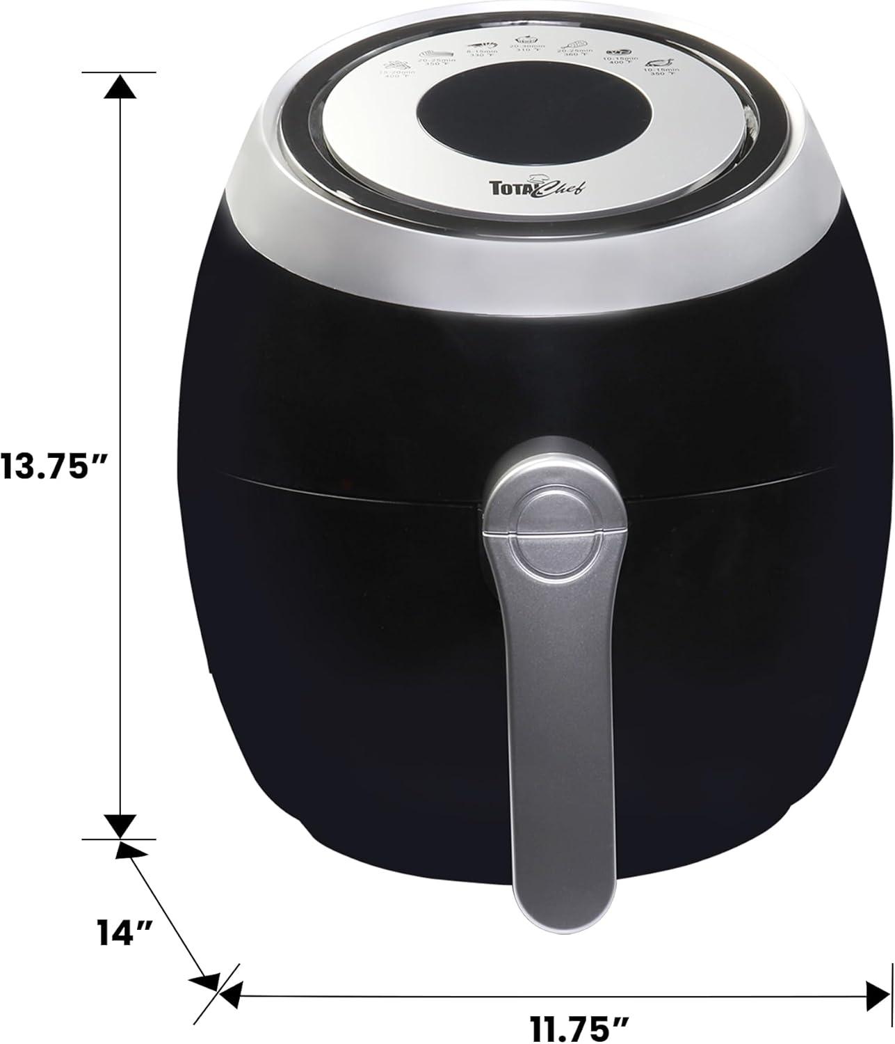 image:imageKenmore Air Fryer Aerogrill NonStick Frying Basket French Fry Digital Touch Screen 12 Presets Freidora Elctrica Countertop Cooking Kitchen Appliance Stainless Steel 8 Quart BlackBlack silver