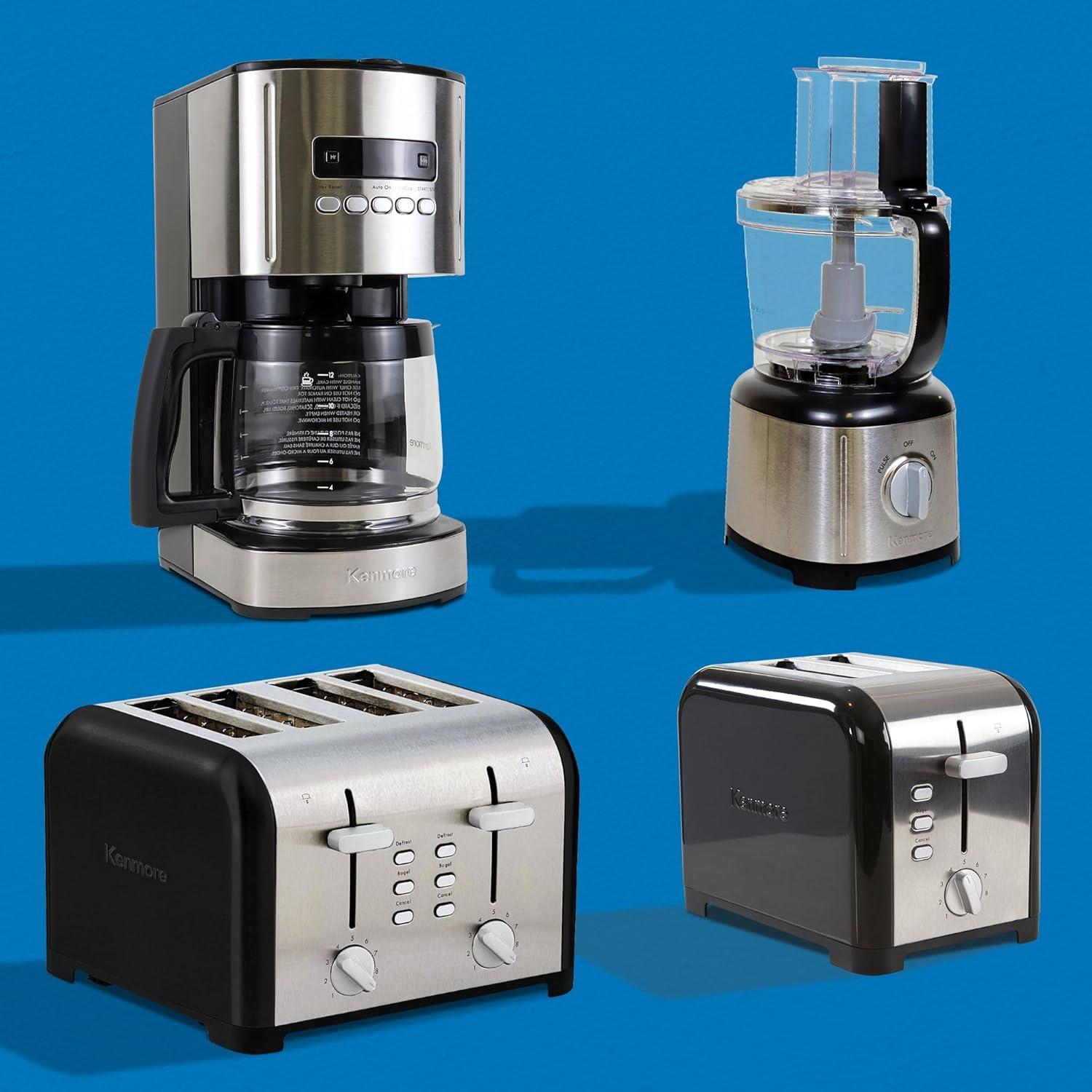 image:imageKenmore Drip Coffee Maker Programmable Cafe Machine With Glass Pot Regular amp Bold Brew Auto Shut Off Large Water Reservoir Reusable Filter Kitchen Appliances For Cafeteria Barista 12 Cup BlackBlack