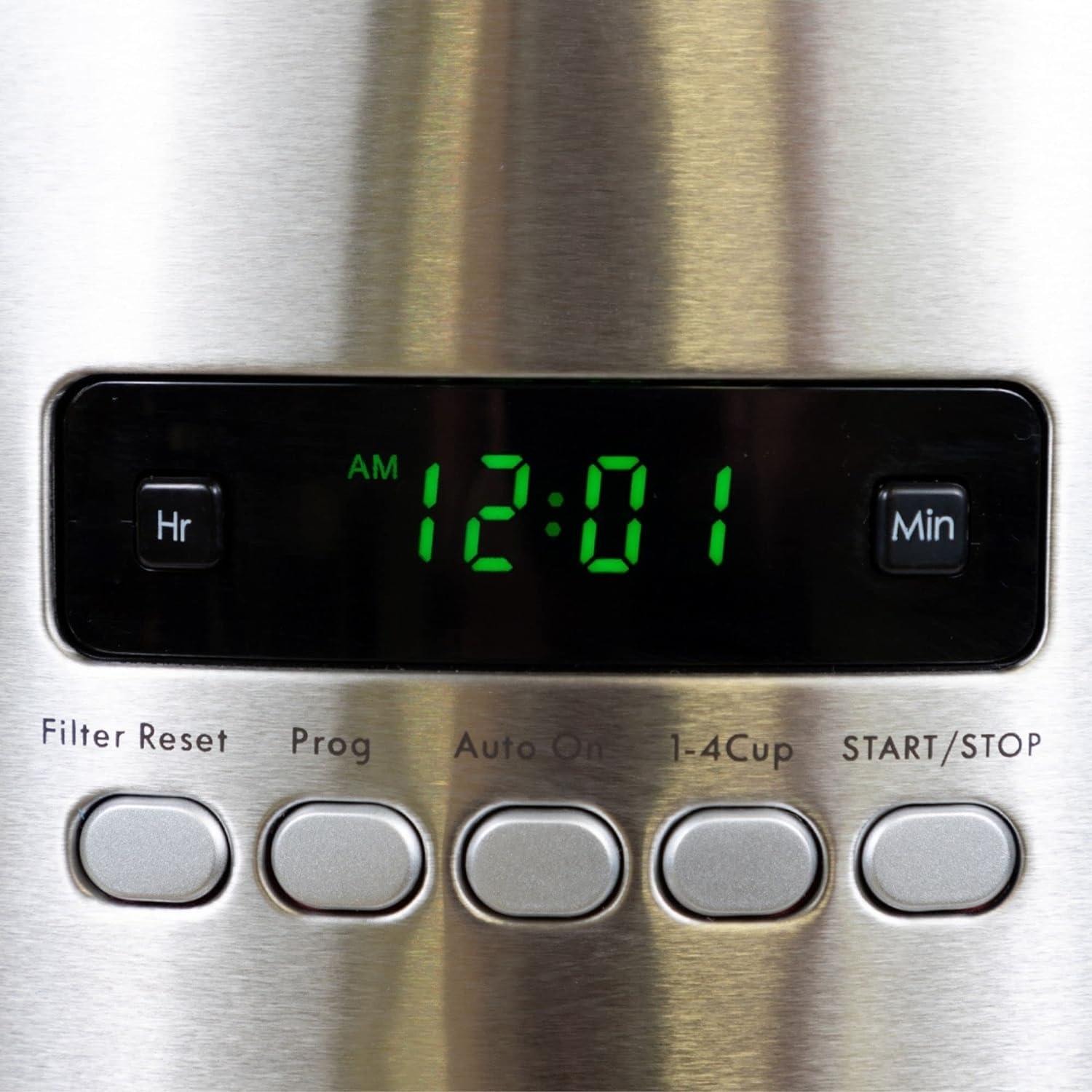 image:imageKenmore Drip Coffee Maker Programmable Cafe Machine With Glass Pot Regular amp Bold Brew Auto Shut Off Large Water Reservoir Reusable Filter Kitchen Appliances For Cafeteria Barista 12 Cup BlackBlack
