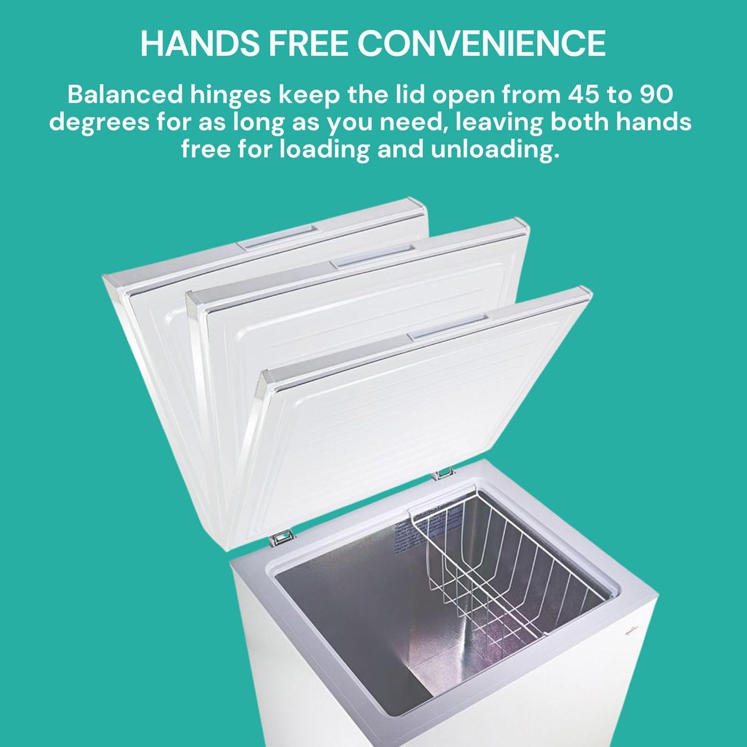 image:imageKoolatron Deep Freezer Chest Freezer 1 Wire Basket Garage Ready Meat Storage Front Drain Congelador For Home Apartment Basement Dorm Cottage Manual Defrost Stand Up 35 Cubic Feet White