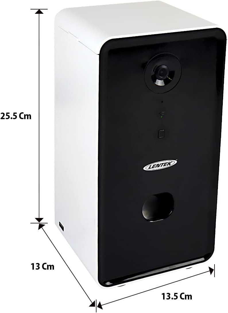 image:imageLentek Automatic Pet Treats Feeder Auto Treat Feeding Dispenser For Cat amp Dogs With HD Camera Alimentador Programmable Wifi Smart Phone Control Electronic Automatico De Sensor 10 Oz Capacity