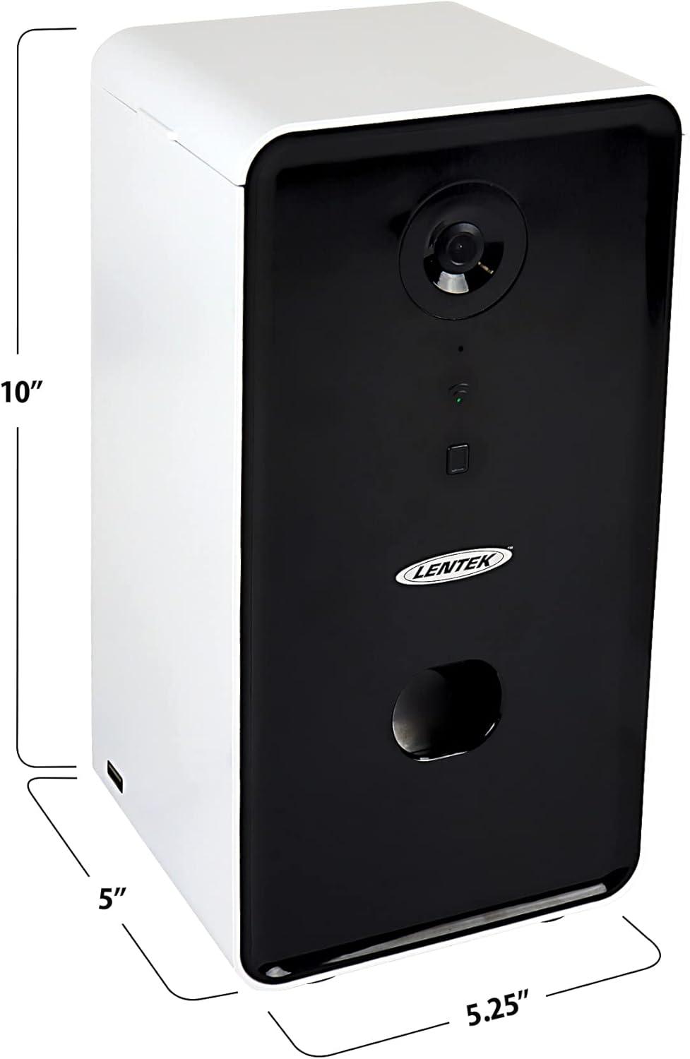 image:imageLentek Automatic Pet Treats Feeder Auto Treat Feeding Dispenser For Cat amp Dogs With HD Camera Alimentador Programmable Wifi Smart Phone Control Electronic Automatico De Sensor 10 Oz Capacity