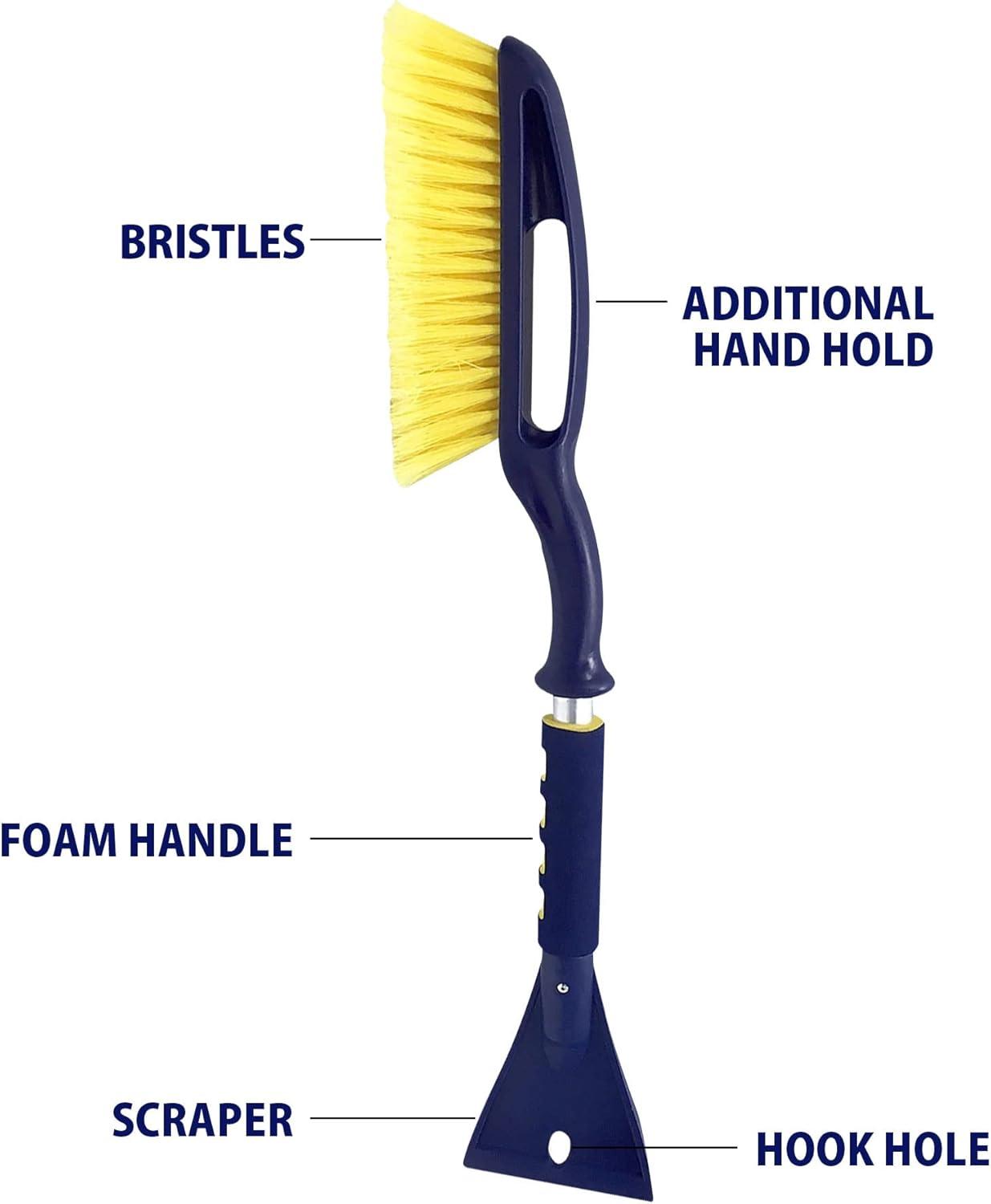 image:imageMichelin Heavy Duty 25 Inch Snow Brush with Ice Scraper Blue Yellow Grey Lightweight Aluminium Shaft Ergonomic Handle with Power Scraping Grip Design for Snow Ice Slush Car SUV Truck
