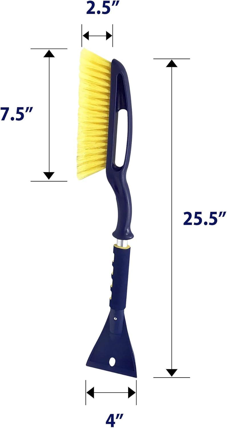 image:imageMichelin Heavy Duty 25 Inch Snow Brush with Ice Scraper Blue Yellow Grey Lightweight Aluminium Shaft Ergonomic Handle with Power Scraping Grip Design for Snow Ice Slush Car SUV Truck