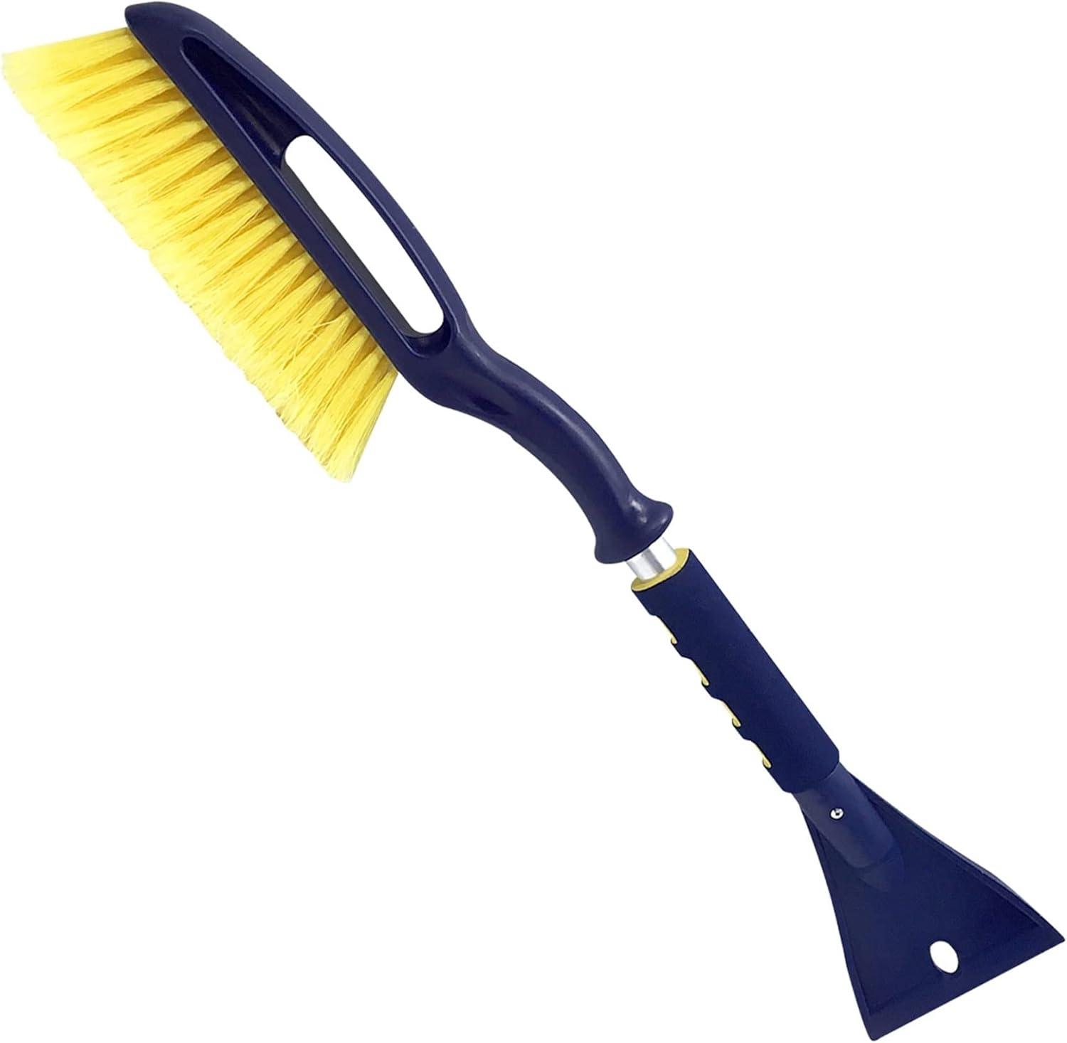 image:imageMichelin Heavy Duty 25 Inch Snow Brush with Ice Scraper Blue Yellow Grey Lightweight Aluminium Shaft Ergonomic Handle with Power Scraping Grip Design for Snow Ice Slush Car SUV Truck