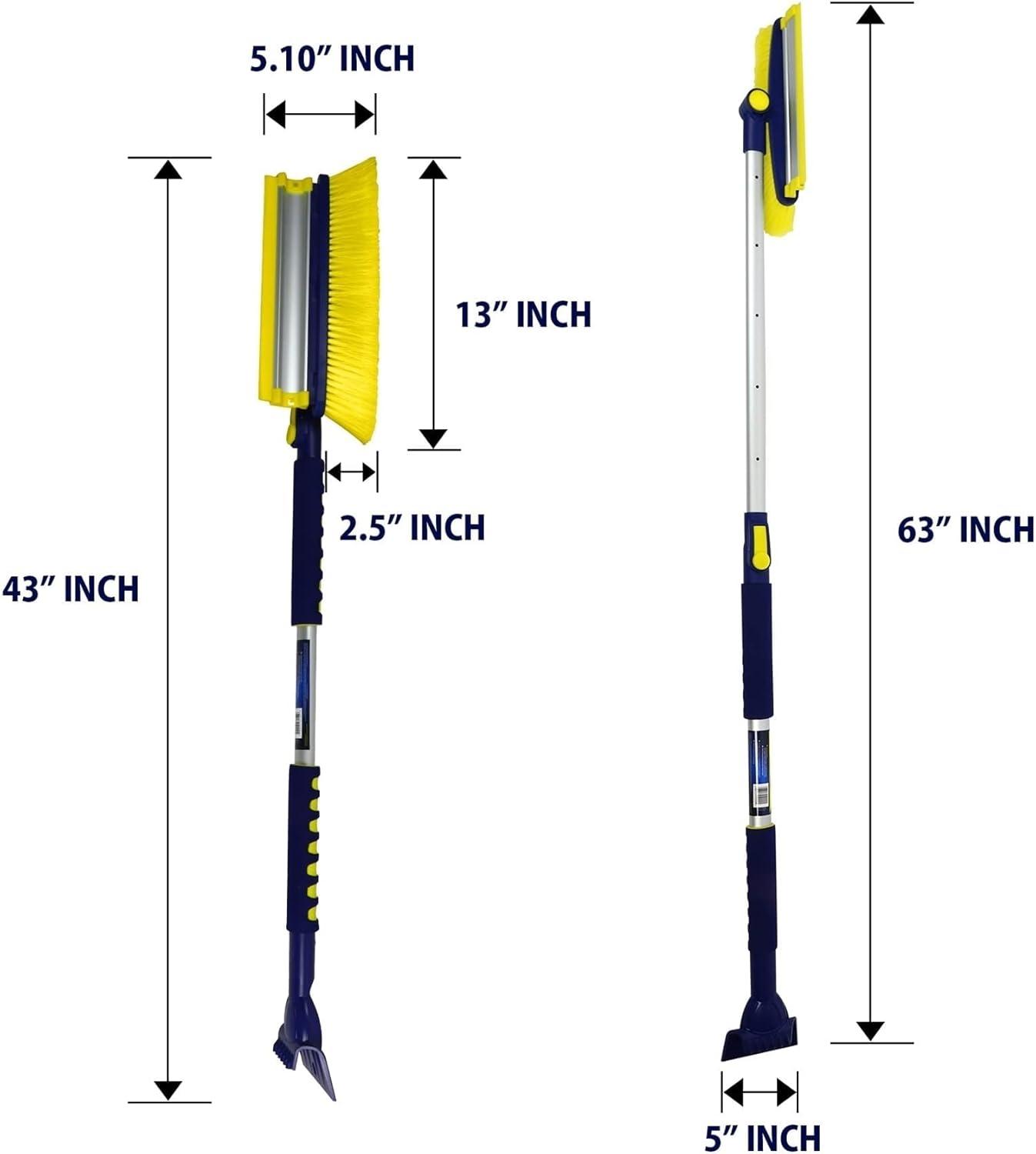 image:imageMichelin Snow Brush for Car WindshieldPack of 2 Snow and Ice Scraper with 4363 Extendable Handle 13 Swivel Head with Squeegee 5 Heavy Duty Ice Scraper for SUV Truck Van Auto Cleaning