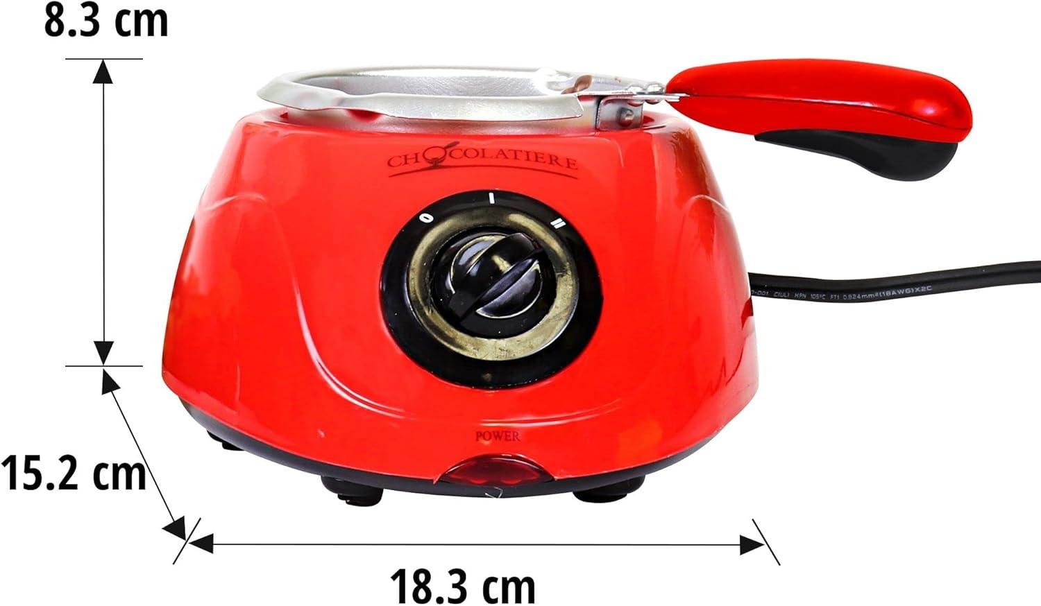 image:imageTotal Chef Single Pot Chocolate Melter Electric Candy Melting Hot Fondue Pot With 32 Accessories Serving 1 cup Dark or White Melted Chocolate For Dipping Party Desserts 88 Oz 250 g Capacity