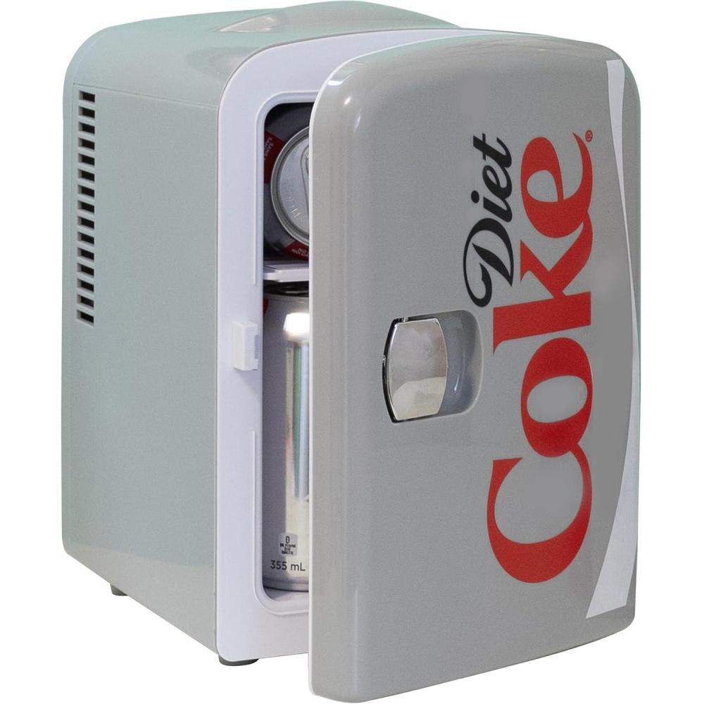 image:imageCocaCola Diet Coke DC04 4 Liter42 Quarts 6 Can Portable Mini CoolerFridge Beverages Baby Food Skincare and MedicationsUse at Home Office Dorm Car RV or Boatwith AC amp DC Plugs Gray
