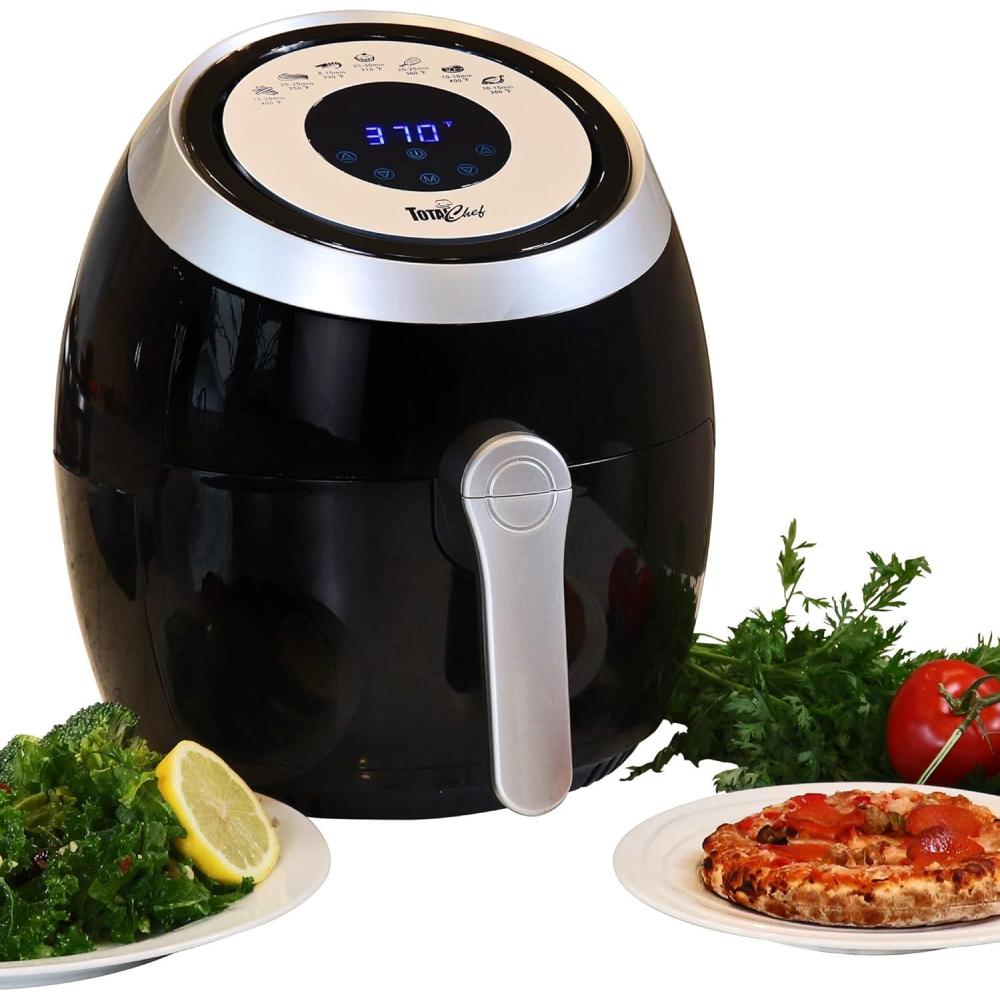 image:imageKenmore Air Fryer Aerogrill NonStick Frying Basket French Fry Digital Touch Screen 12 Presets Freidora Elctrica Countertop Cooking Kitchen Appliance Stainless Steel 8 Quart BlackBlack silver