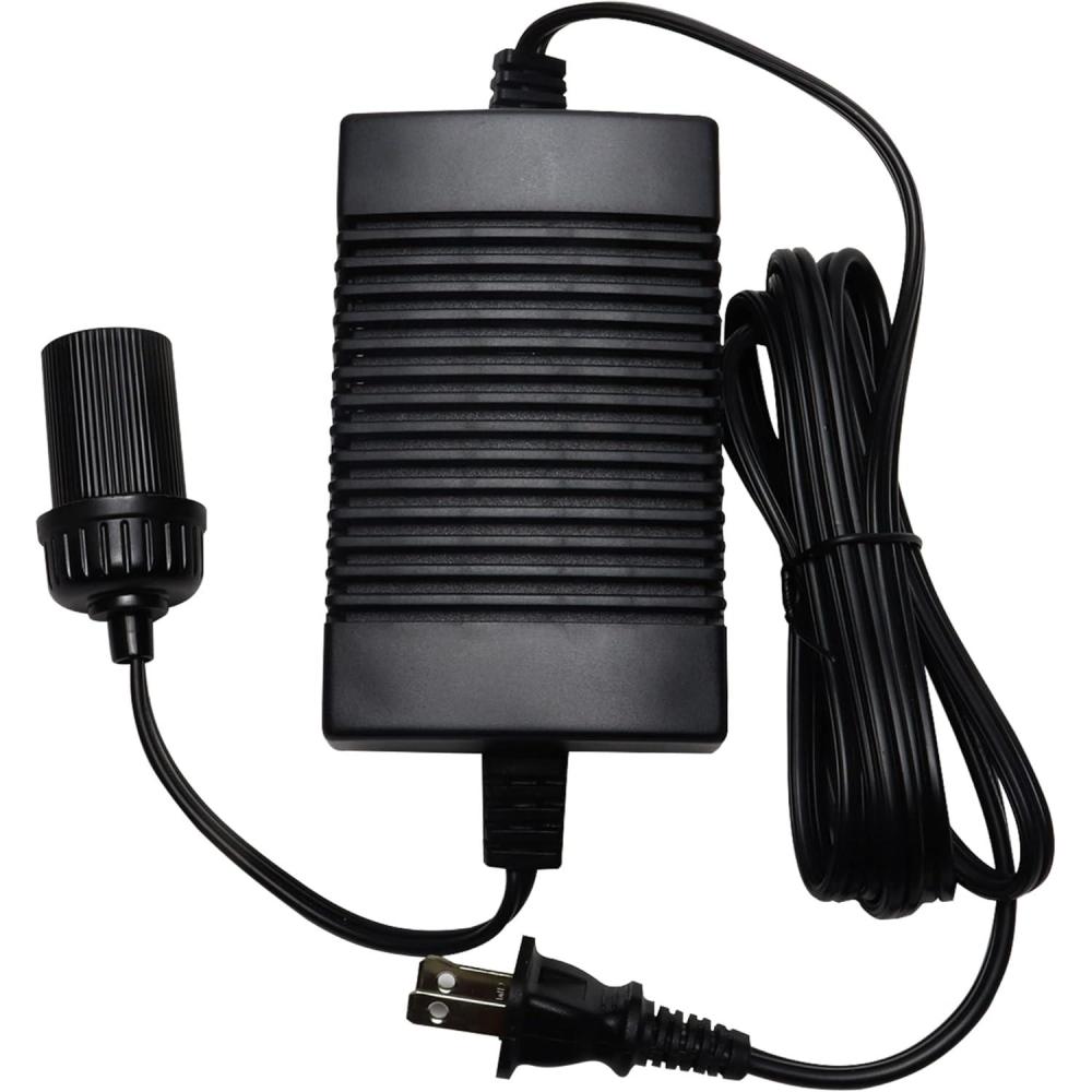 image:imageKoolatron 110V AC to 12V DC Power Adapter with Circuit Breaker AC to DC Power Converter 12V 5A Power Supply Black 6 Ft Cord for Portable Devices Compressor Cooler Car Fridge and More
