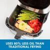 Kenmore Air Fryer – 8 quart aerogrill, non-stick frying basket, french fry, digital touch screen, 12 presets, freidora eléctrica, countertop cooking kitchen appliance, stainless steel, black