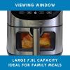 Kenmore Air Fryer – Aerogrill, Non-Stick Frying Basket, French Fry, Digital Touch Screen, 12 Presets, Freidora Eléctrica, Countertop Cooking Kitchen Appliance, Stainless Steel, 8 Quart Black(Sliver And Black)