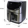 Kenmore Air Fryer – Aerogrill, Non-Stick Frying Basket, French Fry, Digital Touch Screen, 12 Presets, Freidora Eléctrica, Countertop Cooking Kitchen Appliance, Stainless Steel, 8 Quart Black(Sliver And Black)