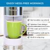 Kenmore Drip Coffee Maker – Programmable Cafe Machine With Glass Pot, Regular & Bold Brew, Auto Shut Off Large Water Reservoir, Reusable Filter, Kitchen Appliances For Cafeteria Barista, 12 Cup Black(White)