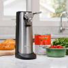 Kenmore Electric Can Opener – Arthritis-Friendly, Bottle Opener, Knife sharpener, Latas Abrelatas, Cord Storage, Automatic Countertop Appliance Stainless Steel Detachable Cutting Lever(Black And Grey)