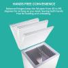 Koolatron Deep Freezer – 3.5 Cubic Feet, White Chest Freezer, 1 Wire Basket, Garage Ready, Meat Storage, Front Drain, Congelador For Home, Apartment, Basement, Dorm, Cottage, Manual Defrost, Stand Up