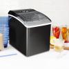 Koolatron Ice Makers Countertop Portable Ice Machine 2 Sizes Bullet Ice Cubes Ready in 6 Mins 26.5lbs/Day with Ice Scoop and Basket Digital Controls LED Indicators for Parties/Home/Office/Bar, Black
