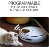 Lentek Automatic Pet Feeder – Auto Feeding Dispenser for Cat & Dogs, Set Time Dry Multiple Feeding, Alimentador Control, Programmable, USB Powered, Automatico De Sensor, 25 Oz Total Capacity, White