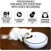 Lentek Automatic Pet Feeder – Auto Feeding Dispenser for Cat & Dogs, Set Time Dry Multiple Feeding, Alimentador Control, Programmable, USB Powered, Automatico De Sensor, 25 Oz Total Capacity, White