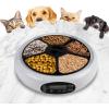 Lentek Automatic Pet Feeder – Auto Feeding Dispenser for Cat & Dogs, Set Time Dry Multiple Feeding, Alimentador Control, Programmable, USB Powered, Automatico De Sensor, 25 Oz Total Capacity, White