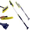 Michelin Snow Brush for Car Windshield(Pack of 2) – Snow and Ice Scraper with 43–63″ Extendable Handle, 13″ Swivel Head with Squeegee, 5″ Heavy Duty Ice Scraper for SUV, Truck, Van, Auto Cleaning