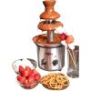 Total Chef 3 Tier Chocolate Fountain Machine – Mini Fondue Fountain for Chocolate, Cheese & Dessert – Fuente de Chocolate para Fiesta, Chocolate Fondue Set for Party and Events, Queso Fountain