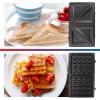 Total Chef 4-in-1 Interchangeable Cooking Surfaces, Countertop Grill Plus Open Griddle, Sandwich Press, Waffle Maker, Healthy Family Cooking, Home, Dorm or RV, BPA Free
