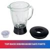 Total Chef Countertop Blender – Electric Mixer for Smoothies, Ice Crush & Pulse Function, Heavy Duty Glass Pitcher licuadora With 6 Speed, Kitchen Appliance, Dishwasher-Safe Jar, Black