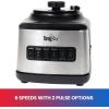 Total Chef Countertop Blender – Electric Mixer for Smoothies, Ice Crush & Pulse Function, Heavy Duty Glass Pitcher licuadora With 6 Speed, Kitchen Appliance, Dishwasher-Safe Jar, Black