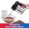 Total Chef Electric Hand Mixer – 6 Speed Handheld Blender, Electric Egg Beater with Whisk, Beater, Dough Hooks, Storage Case, Turbo Boost for Cake Mix, Batidora de Mano Eléctrica