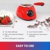 Total Chef Single Pot Chocolate Melter – Electric Candy Melting Hot Fondue Pot With 32+ Accessories, Serving 1 cup Dark or White Melted Chocolate For Dipping Party Desserts, 8.8 Oz (250 g) Capacity