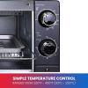 Total Chef Toaster Oven – Countertop Oven for Toast, Bake, Broil, Pizza, Compact Size For Small Kitchen, Appliance with Timer, Black